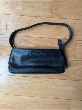 Kenneth Cole Reaction Black Pebbled Shoulder Bag